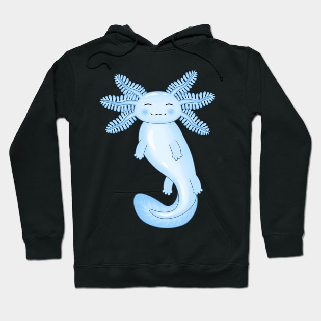 Blue Axolotl Hoodie by Purrfect